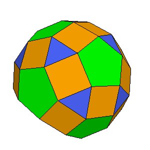 J77 Paragyrate Diminished Rhombicosidodecahedron