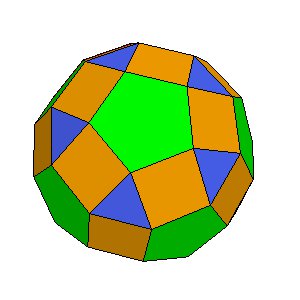J81 Metabidiminished Rhombicosidodecahedron
